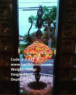 Bakır Telkari Mozaik Cam İbrik