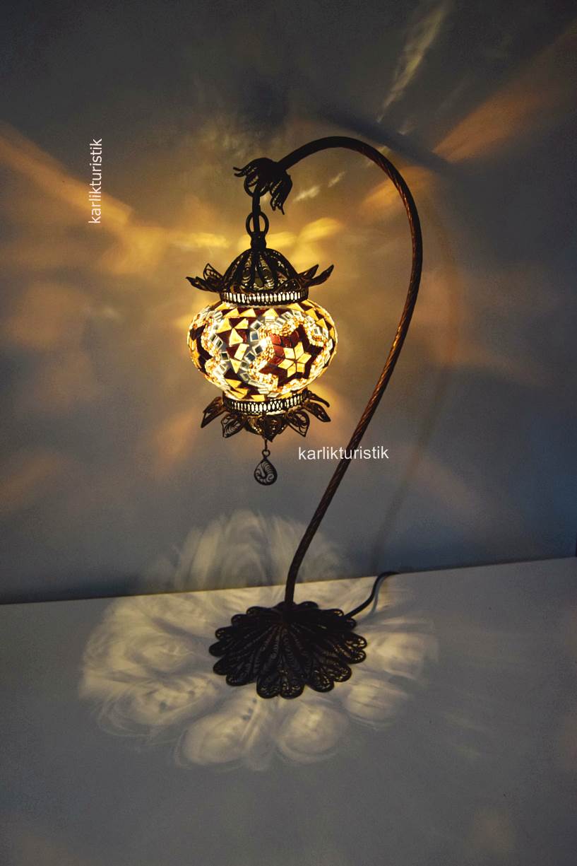 Telkari Masa Üstü Mozaik taçlı olta no2 lamba5
