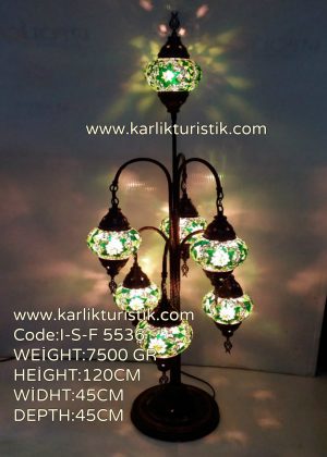 Mozaik Lamba Dekoratif Lambader 6+1  oltalı -I-S-F-5536