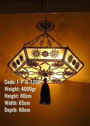 Plafonyer Plexi Glass Avize Telkari 6 gen Sarkıt - F-P-G-1200