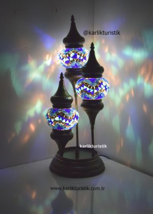 Elişi mozaik 3 lü Lambader ,Mozaik abajur özel tasarım ,Fas lamba ,Osmanlı Lambader,Mozaik Abajur