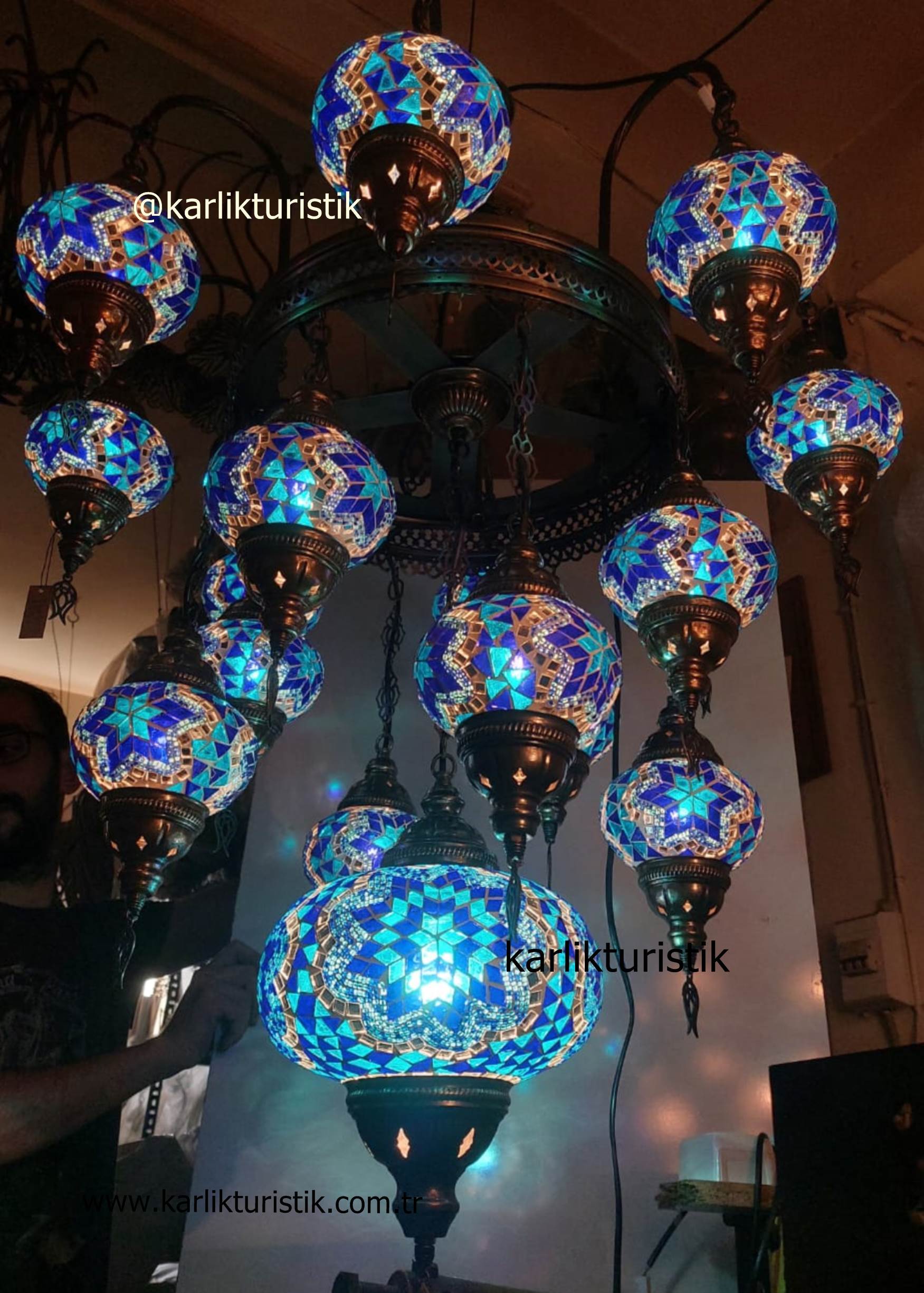 mozaik avize ,dekoratif askılı lamba ev ve hotel aydınlatma6