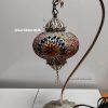Mozaik Lambalar Sanat Dekoratif Ev Işıkları, Hediye Lamba El Yapımı Bakır TELKARİ - F-T-235 GÜMÜŞ KAPLAMALI 10