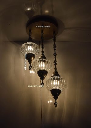 simetrik avize modelleri 3 lü tavana gömme oda aydınlatma sarkıt lamba decoratif pyreks camlı